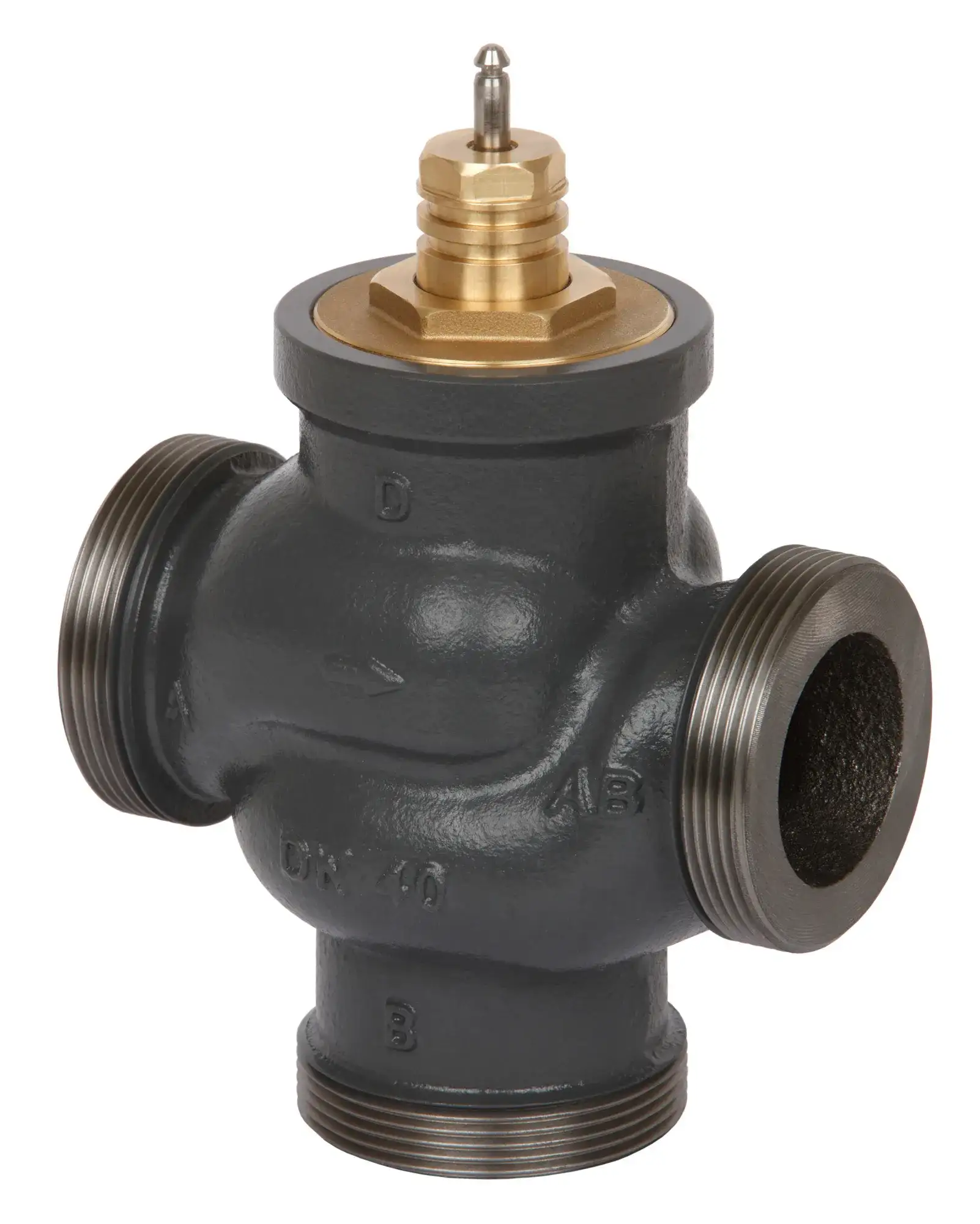 Danfoss VRG3 Üç Yollu Dış Dişli Döküm Lineer Vana Gövdesi PN 16 DN 40