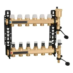 Caleffi 4'lü Pirinç Kollektör Seti