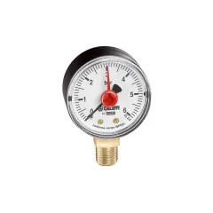 Caleffi 1/4'' Merkez Arka Bağlantılı Basınç Saati 557410