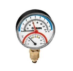 Caleffi 1/2'' Alttan Bağlantılı Sıcaklık Basınç Saati 503160