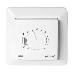 DEVIreg 532 Duvara monte edilebilir, 5-35 C, 15 A, zemin ve oda sensörlü termostat