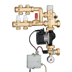 Caleffi Ön Montajlı Pompalı Termostatik Karışım Ünitesi 182621A2L 002